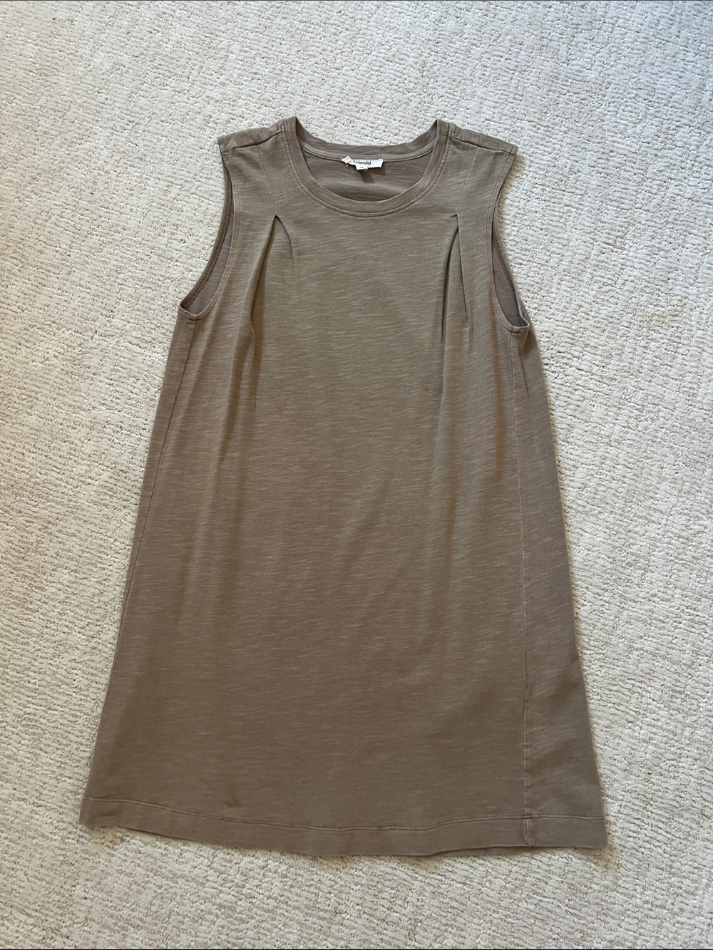 SPLENDID cotton knit dress in taupe!